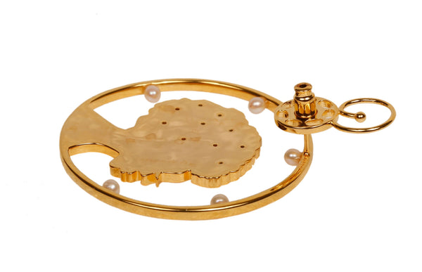 AMMANII My Lady Hoop Earrings with Pearls in Vermeil Gold - AMMANII