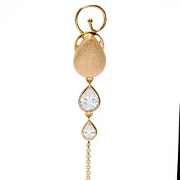 AMMANII Gemstone Scarab Amulet Drop Earrings in Vermeil Gold - AMMANII