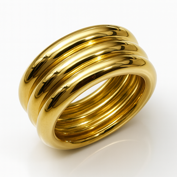 Vermeil Gold Triple Band Ring – Endless Movement