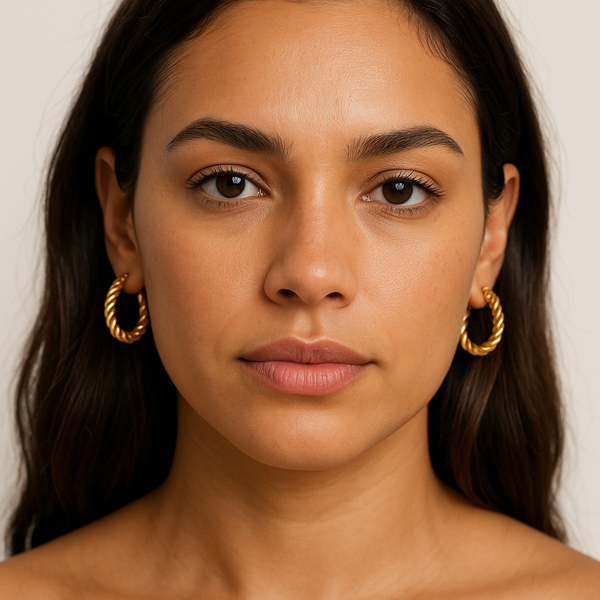 Vermeil Gold Twisted Hoop Earrings – Endless Movement