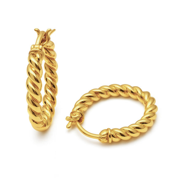 Vermeil Gold Twisted Hoop Earrings – Endless Movement