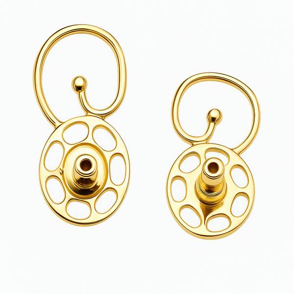 Open Heart Vermeil Drop Earrings