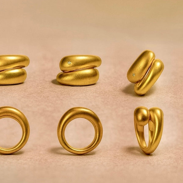 The Language of Flow Vermeil Gold Ring