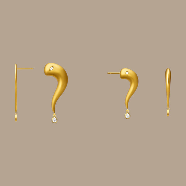 Vermeil Gold Zircon Drop Earrings – Endless Movement