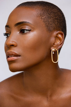 AMMANII Guardian Serpent Hoop Earrings in Vermeil Gold - AMMANII