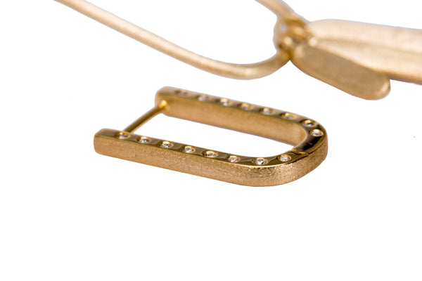 AMMANII Mix-and-Match Pavé Snake Drop Earrings in Vermeil Gold - AMMANII